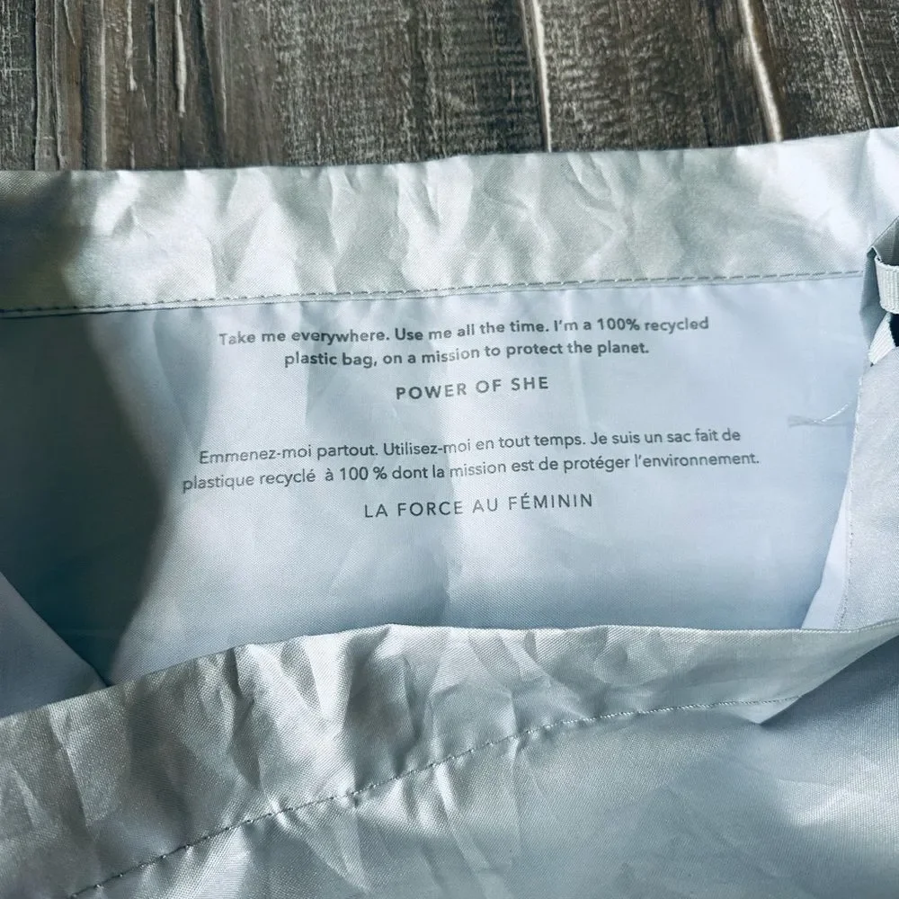 Athleta Drawstring Silver Travel Multipurpose Storage Bag - Picture 4 of 4